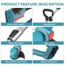 21V 900W Electric Lawn Mower Li-ion Cordless Grass Trimmer Pruning Garden Tools Compatible Makita 18V Battery Image 2