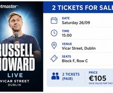Russell Howard tickets x 2