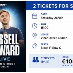 Russell Howard tickets x 2