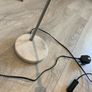 Brush nickel globe lamp with marble base Image 4