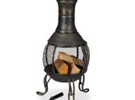 main image for ad Chimenea with fire grate Aztec stove for garden gold