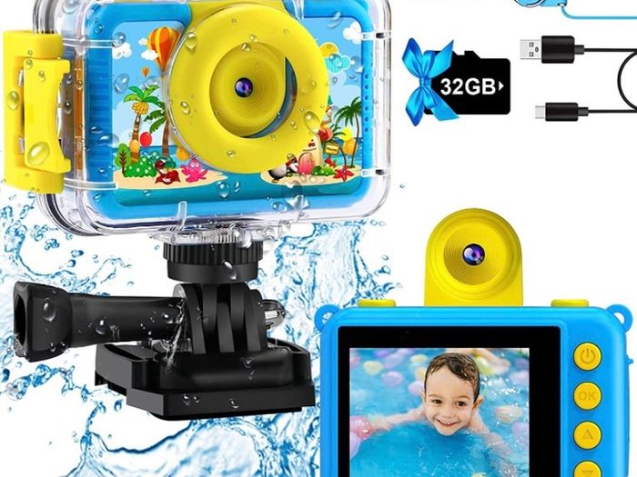 Kids Underwater Camera Boys - Kids Video Camera Waterproof 1080P HD Children Camcorder Digital Camera for Boy Holidays Birthday Toys Gifts MULTIPLE COLOURS AVAILABLE, SEE PHOTOS (FREE POSTge)