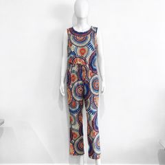 New Mandala Print Sleeveless Jumpsuit