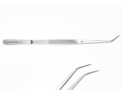 Curved tweezers 16cm