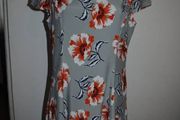 Definitions grey floral mini dress size UK16 EUR44 Postage included