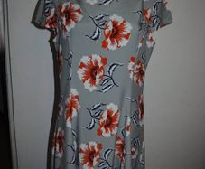 Definitions grey floral mini dress size UK16 EUR44 Postage included