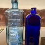 Antique Cobalt & Sky Blue Apothecary Bottles Late 19th Century Victorian Image 9