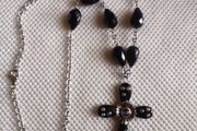 Vintage sterling silver cross pendant necklace