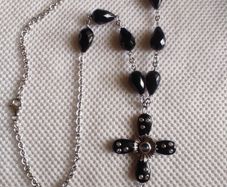 Vintage sterling silver cross pendant necklace