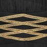 Brand new Black Formal Evening Gown with gold details, size M Image 6