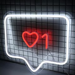 Heart Bubble Neon Sign (14" X 12"), Acrylic Board Led Sign for Bedroom Wall Decor, USB Powered Neon Light Sign Wall Decor for Housewarming, Thanksgiving, Christmas, Birthday, Wedding, Baby Shower (FREE POSTAGE)