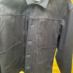 Benzak pleated type 2 indigo over black