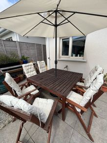 Ikea garden table, chairs and cushions