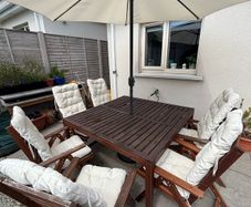 Ikea garden table, chairs and cushions
