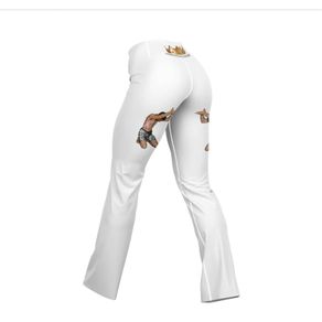 White, Viral Flare Leggings & Hidden Phone Pocket  , size 10