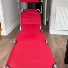 vidaXL Folding Sun Lounger with Canopy