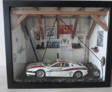 Italia 90 Ferrari model car in garage display case Unique Christmas Gift