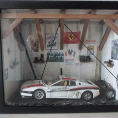 Italia 90 Ferrari model car in garage display case Unique Christmas Gift