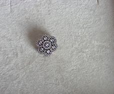 Pandora floral snowflake charm very good condition
