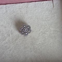 Pandora floral snowflake charm very good condition