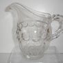 Vintage Large Clear Glass Pitcher Scallop Handle Image 10