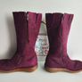 Dr Martens 3B28 burgundy midcalf wedge leather suede boots UK4 EU37 US6 Image 8