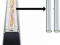 main image for ad BU-KO Glass Tube Replacement for Pyramid Gas Patio Heater Pack of 2