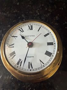 Vintage Brass Maritime Themed Clock