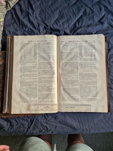 1711 Journals of Parliament Book. Huge Folio Size.