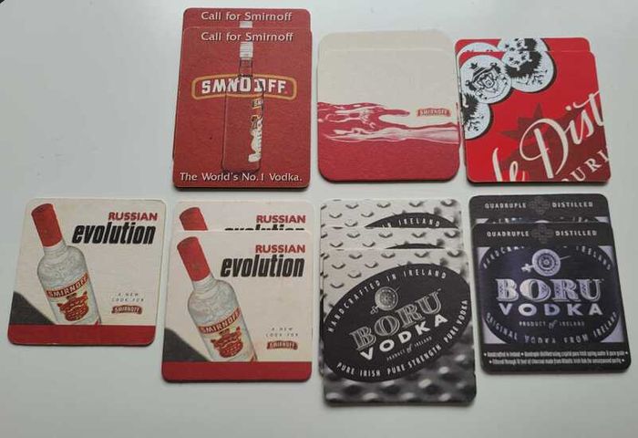 Vintage Irish Pub Vodka Beer Mats/Coasters from the 1990s & 2000s