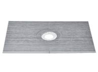main image for ad Shower Curb Kit, 1524x965mm Shower Tray  Kit with 160mm Central Drain, Lightweight EPS Shower Installation Kits with 2 Waterproof Cloths, Shower Pan Slope Sticks Fit for Bathroo