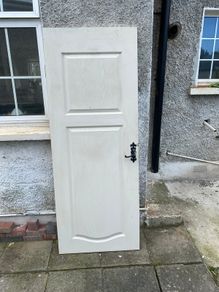 Solid White Timber Internal Door - Door 4