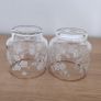 2 vintage etched glasses with gilt rims Image 4