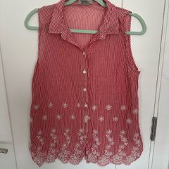 [clothes for adults] Lovely summer red top, size Large