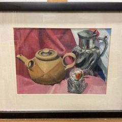 Still Life Painting of Teapot - Oil on board Framed