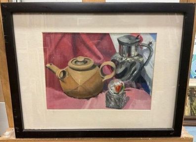 Still Life Painting of Teapot - Oil on board Framed