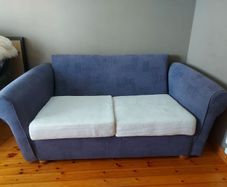 Blue Sofa Bed new seat cushions