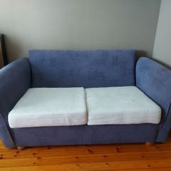 Blue Sofa Bed new seat cushions