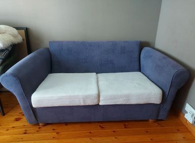 Blue Sofa Bed new seat cushions