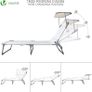 NEW SALE | Folding Sun Loungers Set of 2, Sunbed with Adjustable Backrest & Sunshade for Garden, Beach, Patio, Pool, Camp, Load 110 kg Image 5