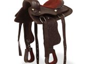 Western Saddle, Headstall&Breast Collar Real Leather 12