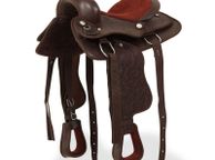 main image for ad Western Saddle, Headstall&amp;Breast Collar Real Leather 12" Brown