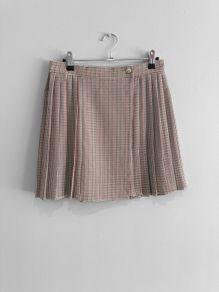 New Primark Pleated Houndstooth Check Mini Skirt