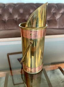 Old Dutch Design Brass Copper Long Match Stick Holder