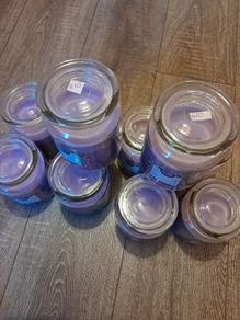 8 Large lavendar candles