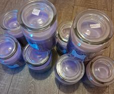 8 Large lavendar candles