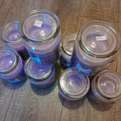 8 Large lavendar candles
