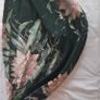 Custom Made Long Botanical Print Pair of Curtains. Image 10