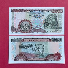 Ghana. 2,000  Cedis. 2000.  Pick  33e  ( Uncirculated )