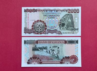 Ghana. 2,000  Cedis. 2000.  Pick  33e  ( Uncirculated )
